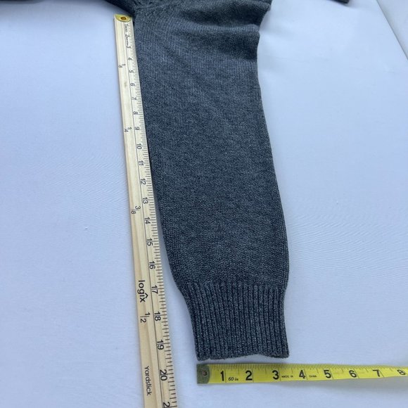 Aqua Toscano Men Sweater Grey Long Sleeve Marino Wool Blend Size XL - Picture 8 of 10